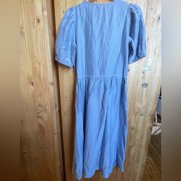 SKIN Worldwide Raina Fairytale Fit & Flare Dress Blue Pearl Cotton & Silk Size S - Picture 6 of 16